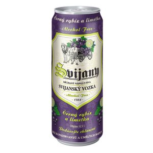 Svijany-Vozka Černý rybíz a limetka, nealkoholické, max.0.5lalc., 0.5l plech